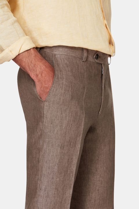 Slim Fit Linen Trousers