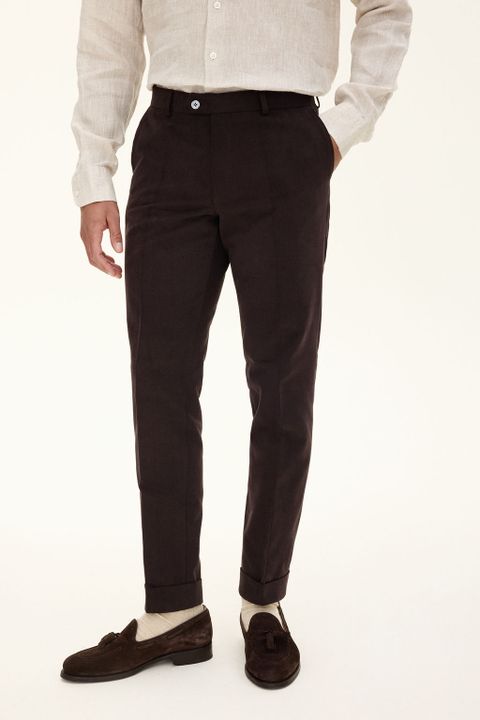 Slim Fit Brushed Twill Trousers