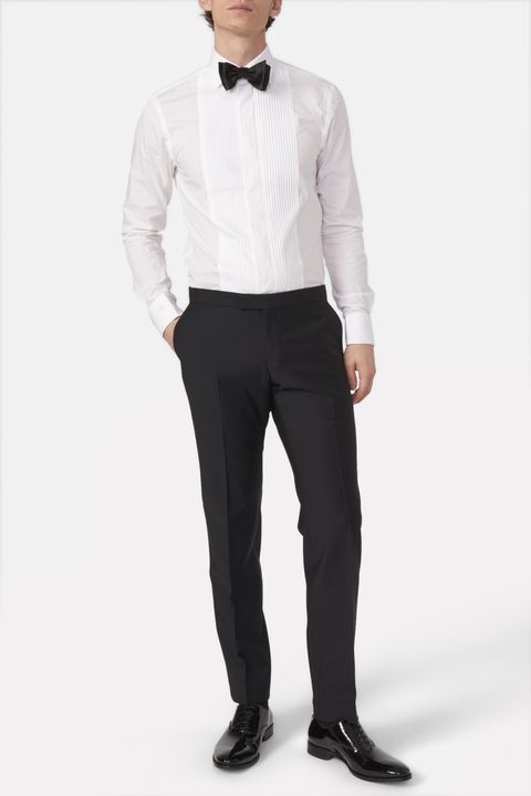 Regular Fit Tuxedo Microstructure Trousers