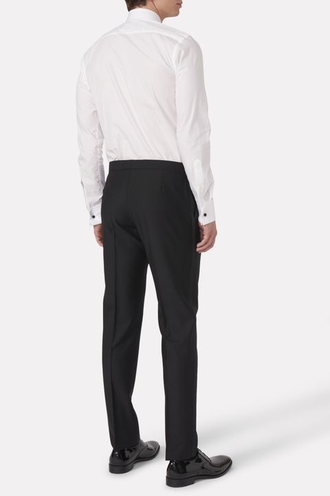 Regular Fit Tuxedo Microstructure Trousers