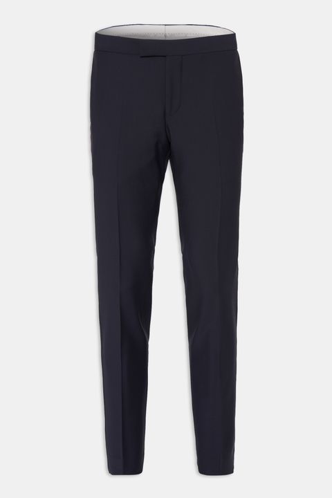 Slim Fit Tuxedo Microstructure Trousers