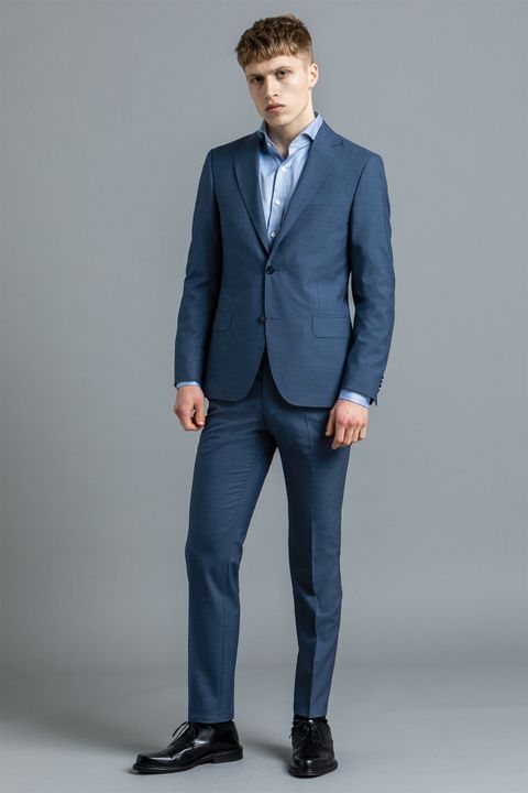 Slim Fit Microstructure Suit