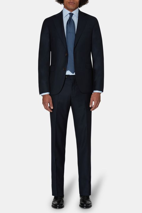 Slim Fit Twill Merino Suit