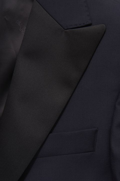 Slim Fit Tuxedo Microstructure Suit