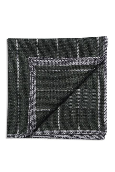 Striped wool and silk handkerchief