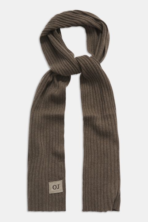 Rib Knitted Cashmere Scarf