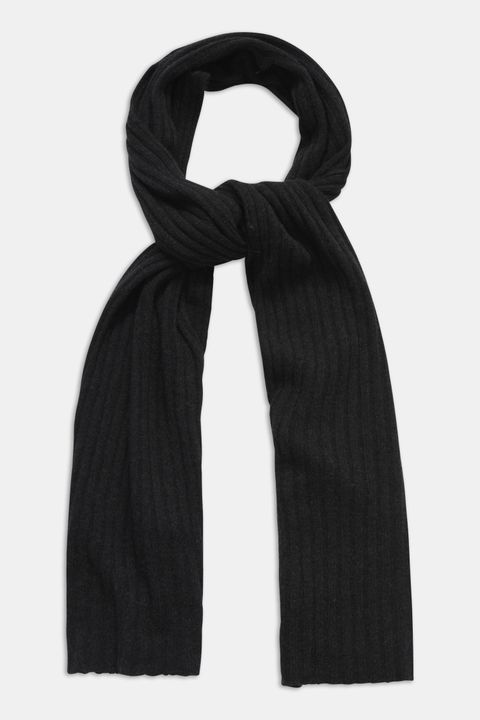 rib knitted cashmere scarf