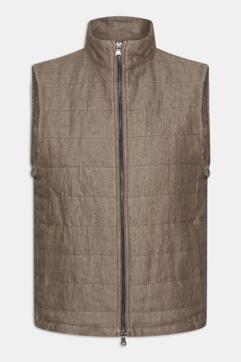 Regular Fit Liner Linen Waistcoat