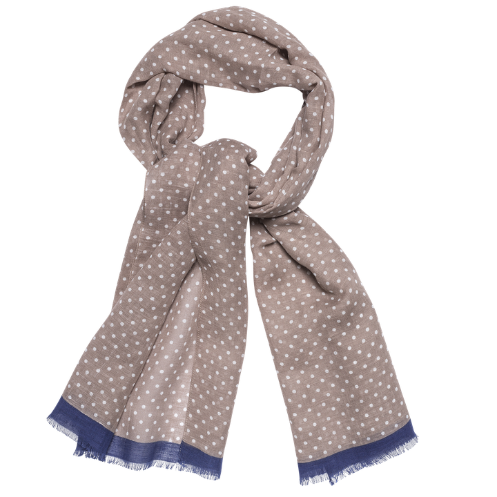 Dotted cotton & linen scarf