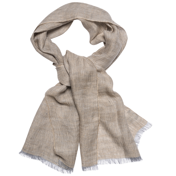 Herringbone linen scarf