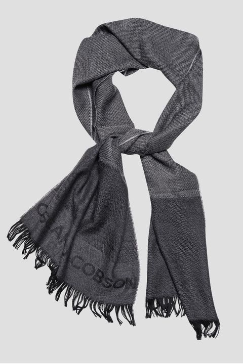 Block coloured wool scarf