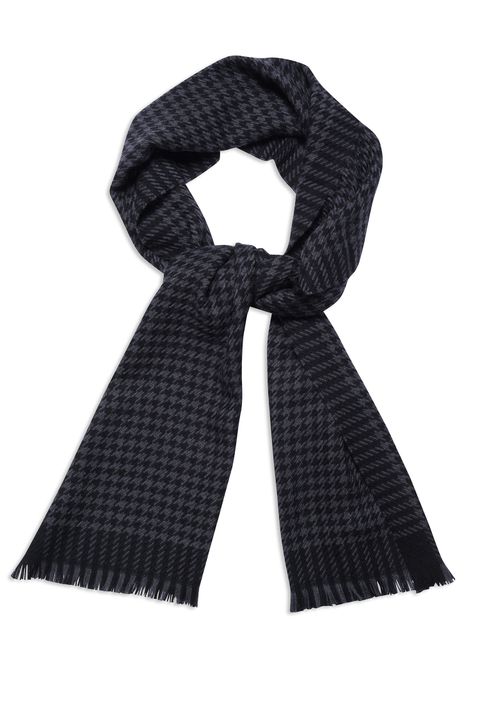 Checkered silk scarf