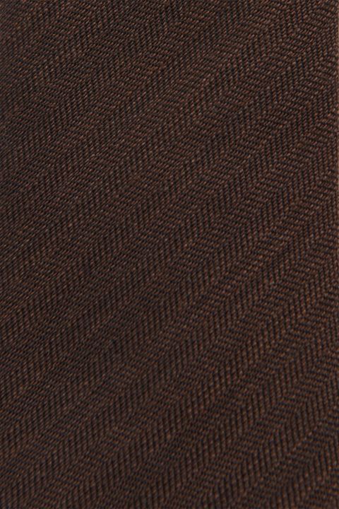 Herringbone patterned wool tie