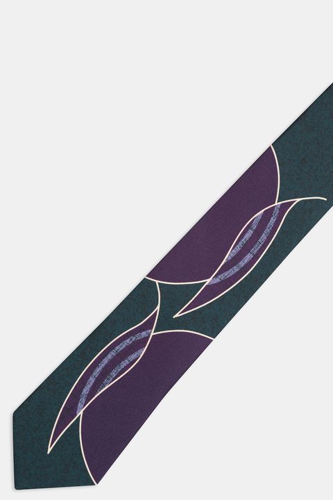 patterned silk Tie