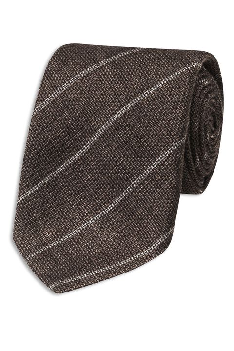 Striped wool and silk tie