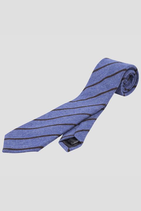 Striped cashmere & silk tie