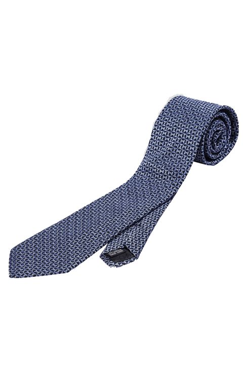 Micro pattern silk tie