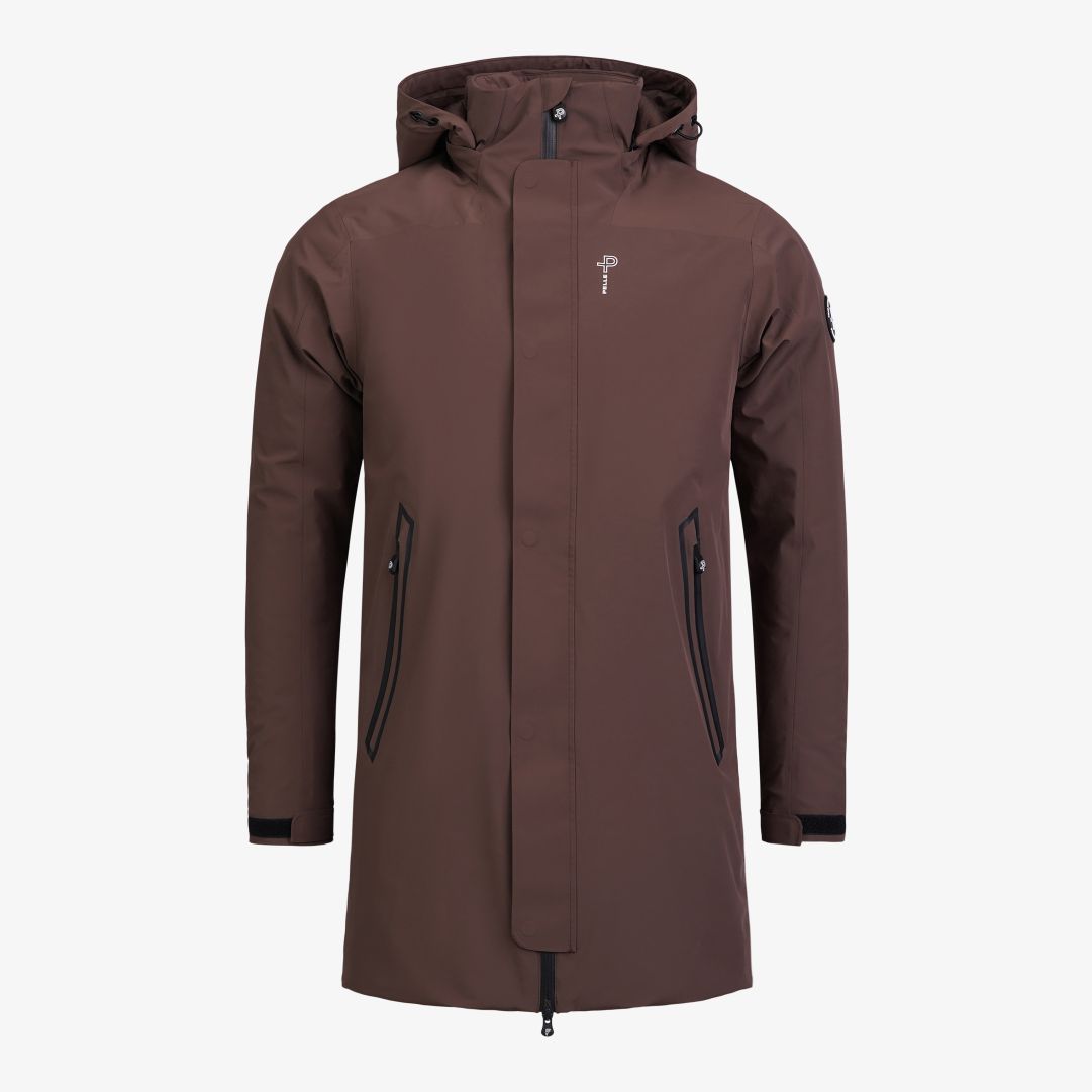 Ardor Parka, Carob Brown Denna lätt vadderade parka är tillverkad i ett vind- och vattentätt, andningsbart material med Hi:RES® 15T2L stretchmembran