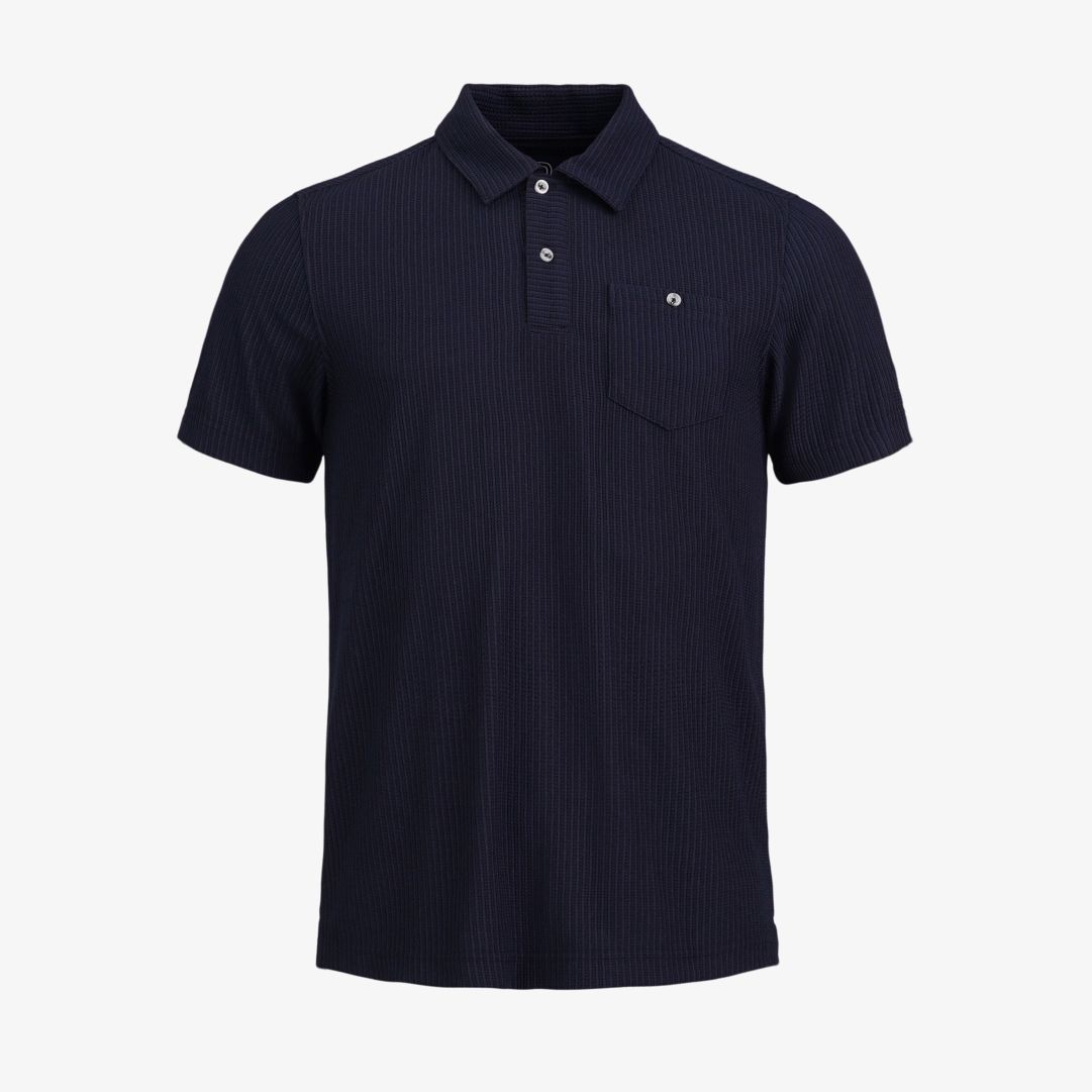 Brassie Polo, Dk Navy Blue Ett kortärmat och ledigt sommarplagg i unisex-modell för en lättsam sommarlook
