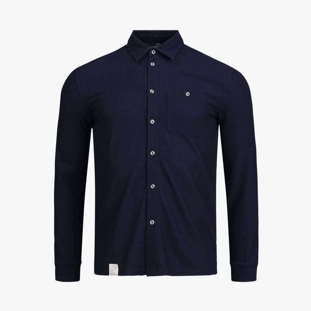 Brassie shirt, Dk Navy Blue Avslappnad skjorta med utanpåliggande bröstficka Brassie shirt, Dk Navy Blue Avslappnad skjorta med utanpåliggande bröstficka