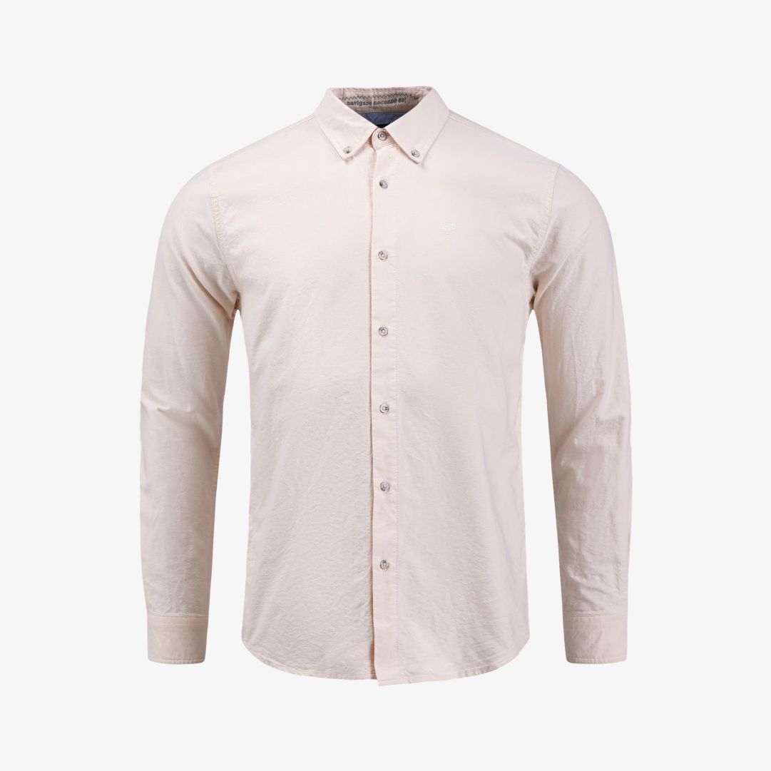 CREW SHIRT, Sunkiss mélange En klassisk Oxfordskjorta i 100% mjuk bomull att bära vid regattamiddagen eller på stan