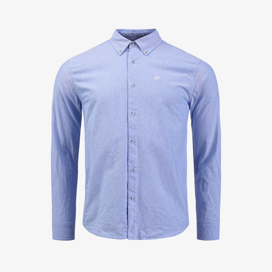 CREW SHIRT, Blue lobster mél. En klassisk Oxfordskjorta i 100% mjuk bomull att bära vid regattamiddagen eller på stan