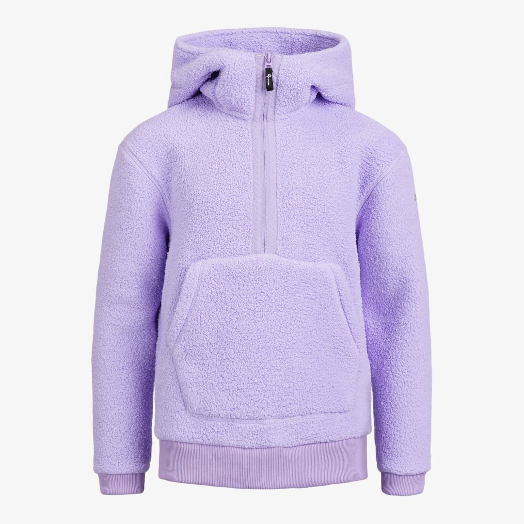 JR Cormo Half Zip Hoodie, Catleya  Denna huvtröja för junior är tillverkad i mjuk polyesterpile och har en avslappnad passform