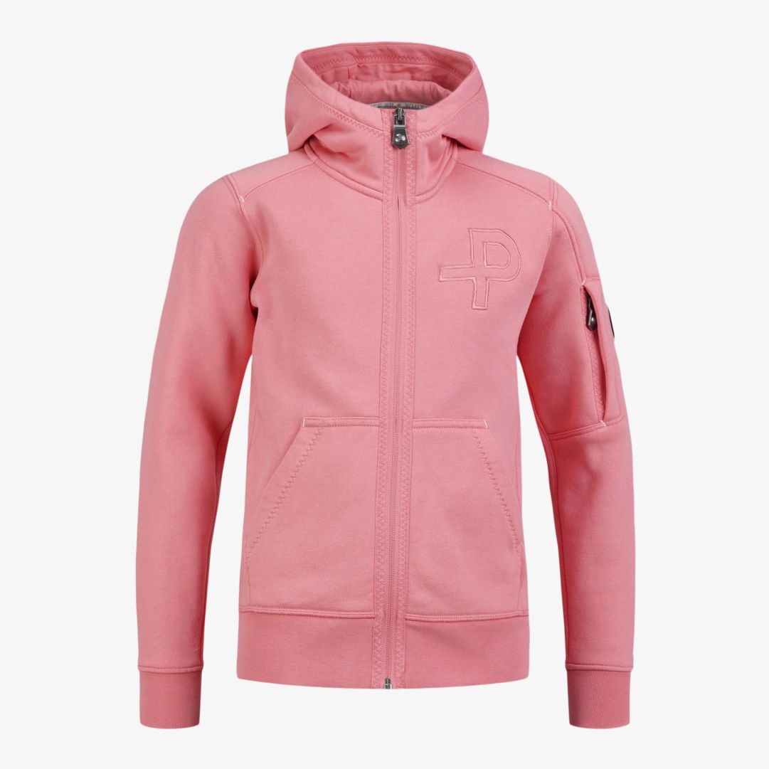 JR P-hoodie, Willa Pink En av våra storsäljare! P-Hoodien är tillverkad i en mjuk och skön bomullsblandning, har två stora kängurufickor framtill och
