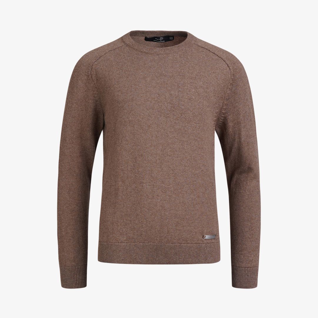 JR Tiller Sweater, Cobblestone Mélange Denna juniortröja är tillverkad i en blandning av 92% ekologisk bomull och 8% kashmir, och har en normal passfo