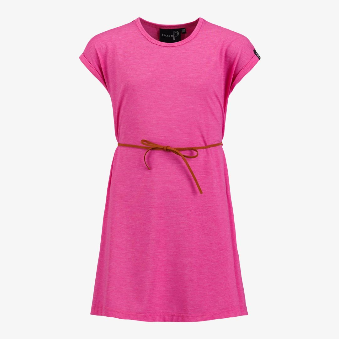 JRG Napo Dress, Cyclamen Mjuk, mjukare, Napo Dress! Knälåg klänning med kort ärm och plisserat veck baktill