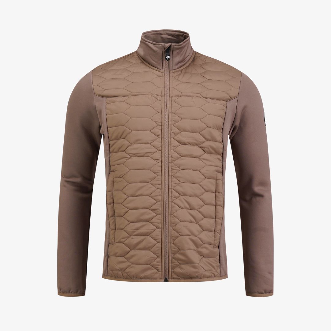 Levo Quilted Zip, Toffee Detta tekniska mellanlager har en borstad insida för värme och komfort, med ärmar gjorda i ett material med 4-vägs stretch fö Levo Quilted Zip, Toffee Detta tekniska mellanlager har en borstad insida för värme och komfort, med ärmar gjorda i ett material med 4-vägs stretch fö