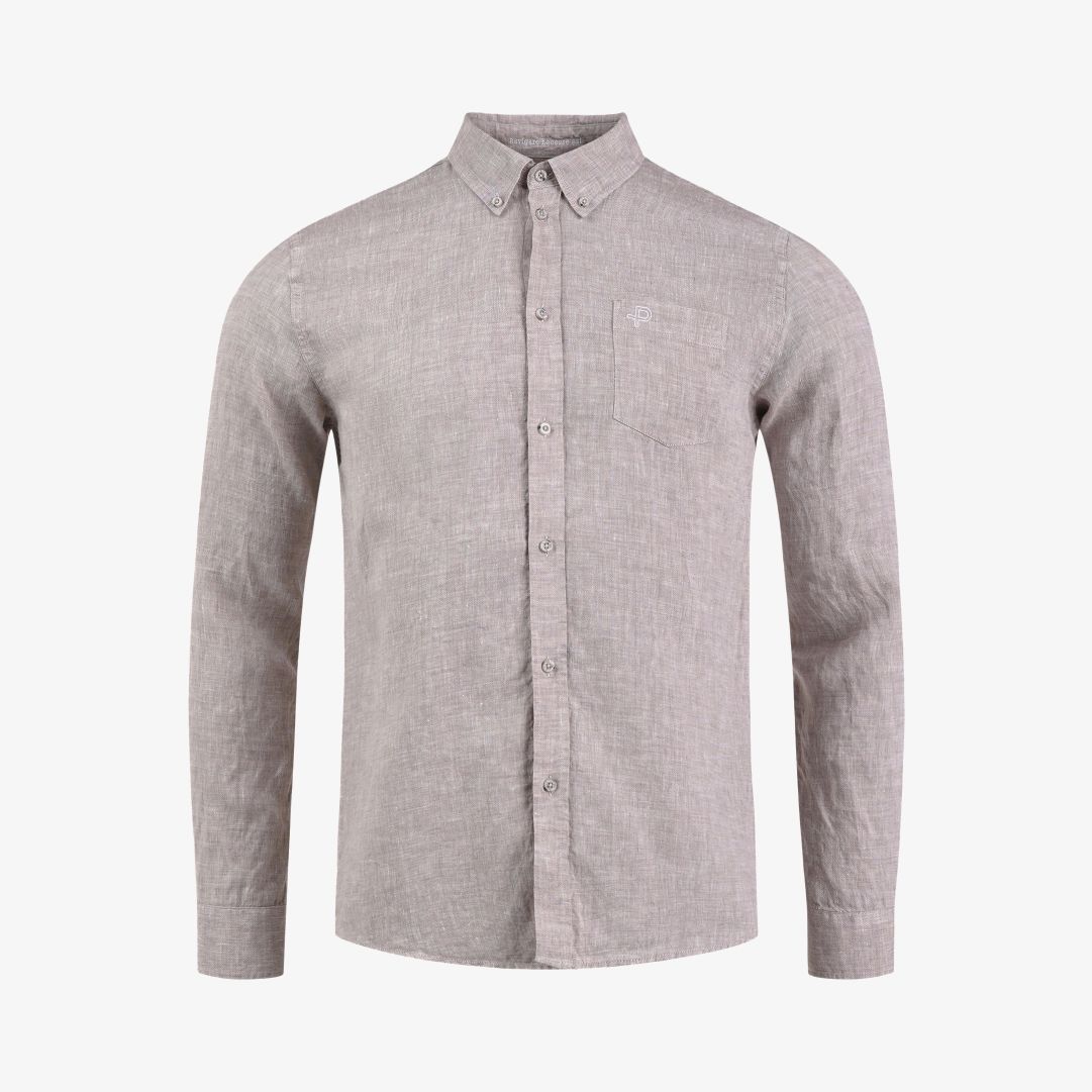 Linen Shirt, Tumbled Stone Mél. Sval, skön, avslappnad och funkar hela dagen från morgon till kväll - linneskjortan är ett måste i garderoben helt enk