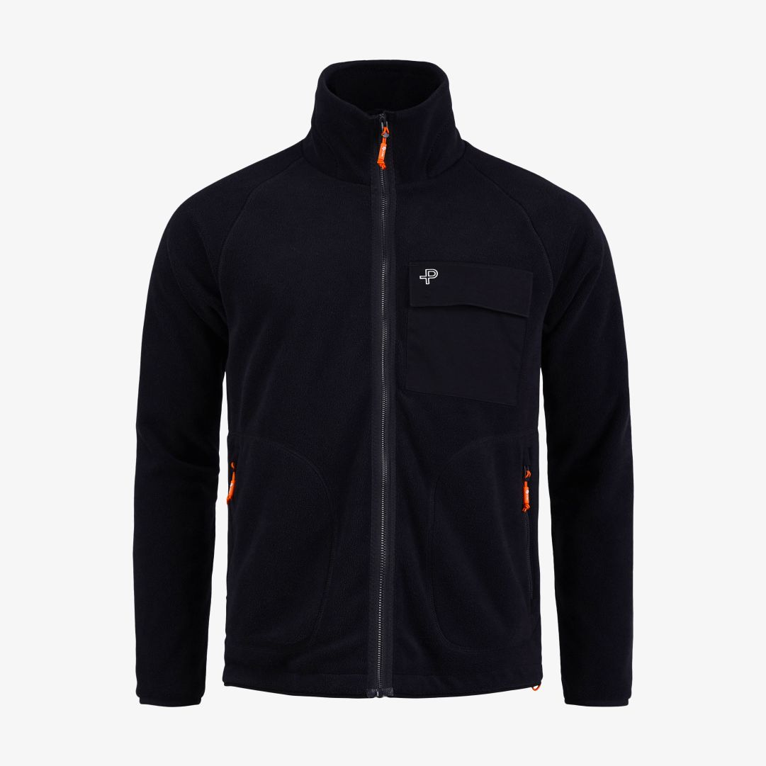 Loft WP zip, Dk Navy Blue Vindtät fleecetröja med dragkedja framtill och hög krage, tillverkad i 100% återvunnen polyester