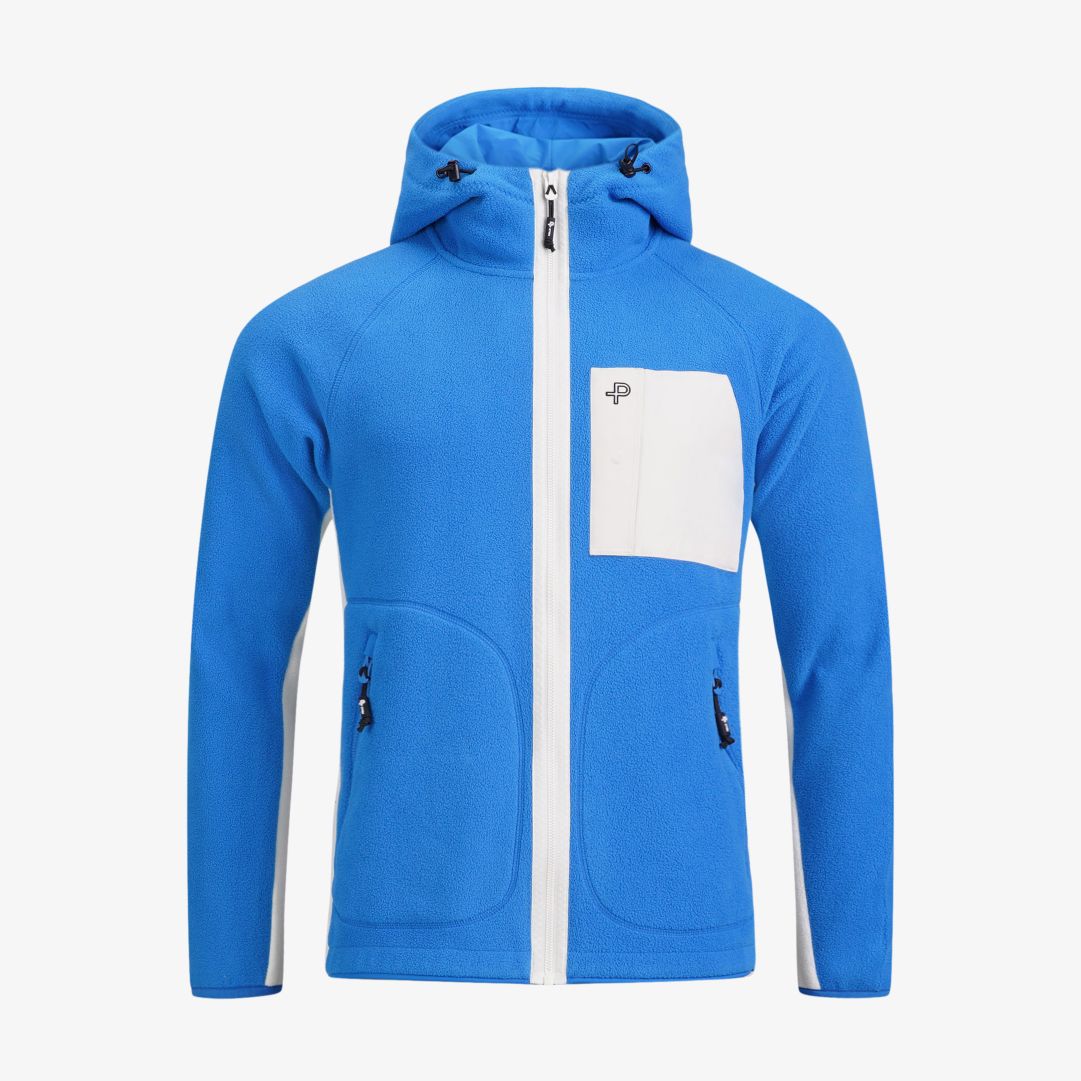 Loft hood, Blue Poppy Mångsidig och värmande hoodie i mjuk stretchig fleece