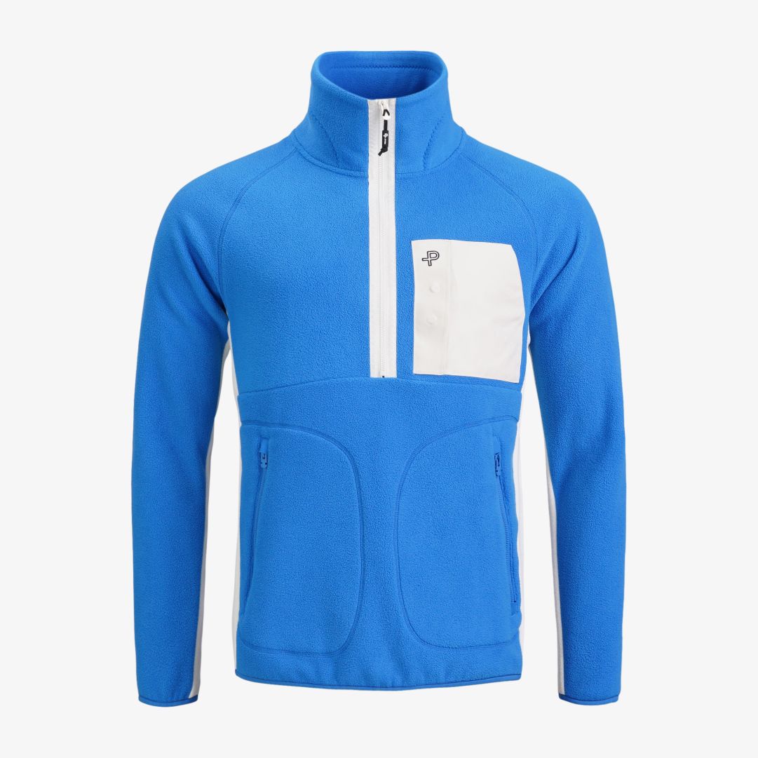 Loft sweater, Blue Poppy Mångsidigt och värmande mellanlager i mjuk stretchig fleece