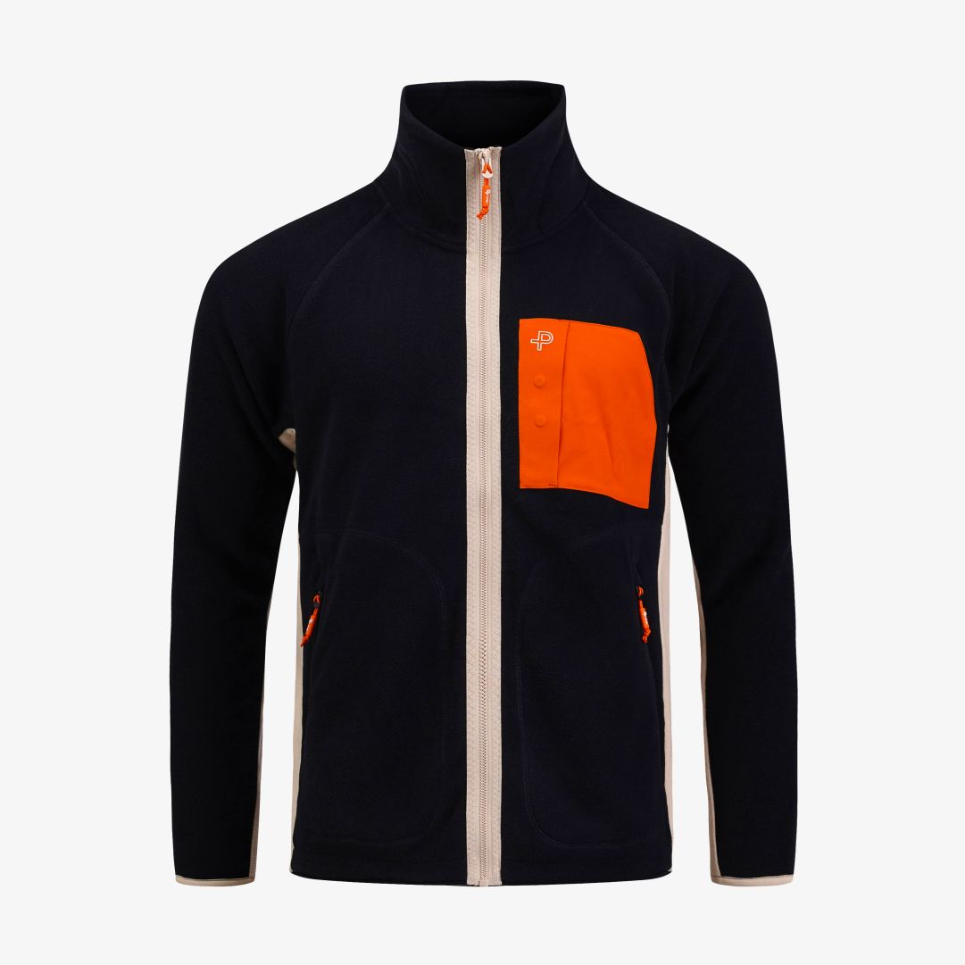 Loft Zip, Dk Navy Blue Mångsidigt och värmande mellanlager i mjuk stretchig fleece