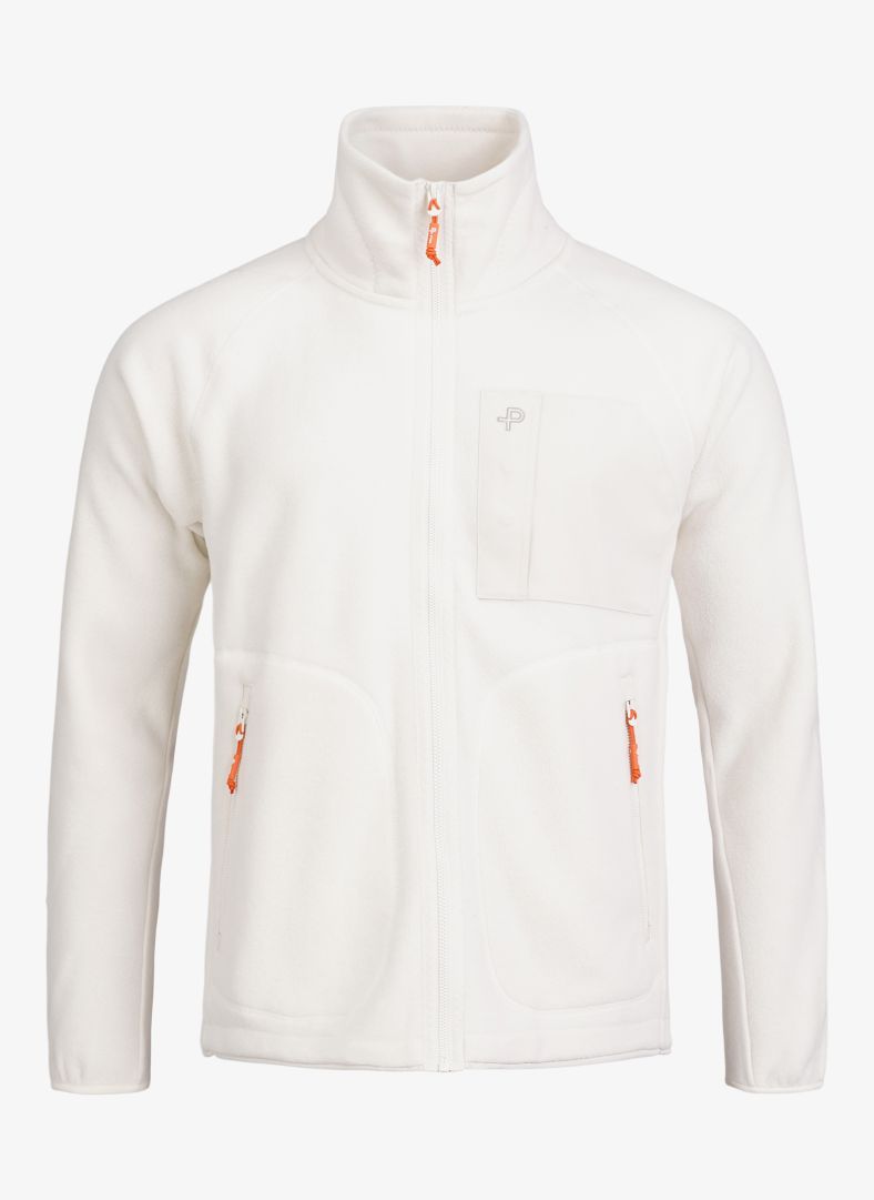 Loft Zip, Bleached Sand Solid Mångsidigt och värmande mellanlager i mjuk stretchig fleece