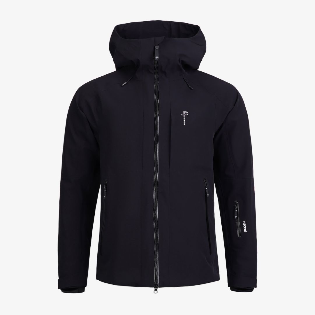 Notch Ski jacket, Ink Denna skidjacka är tillverkad i ett 100% återvunnet material med Hi:RES® 20K3L-stretchmembran som är både vind- och vattentätt m