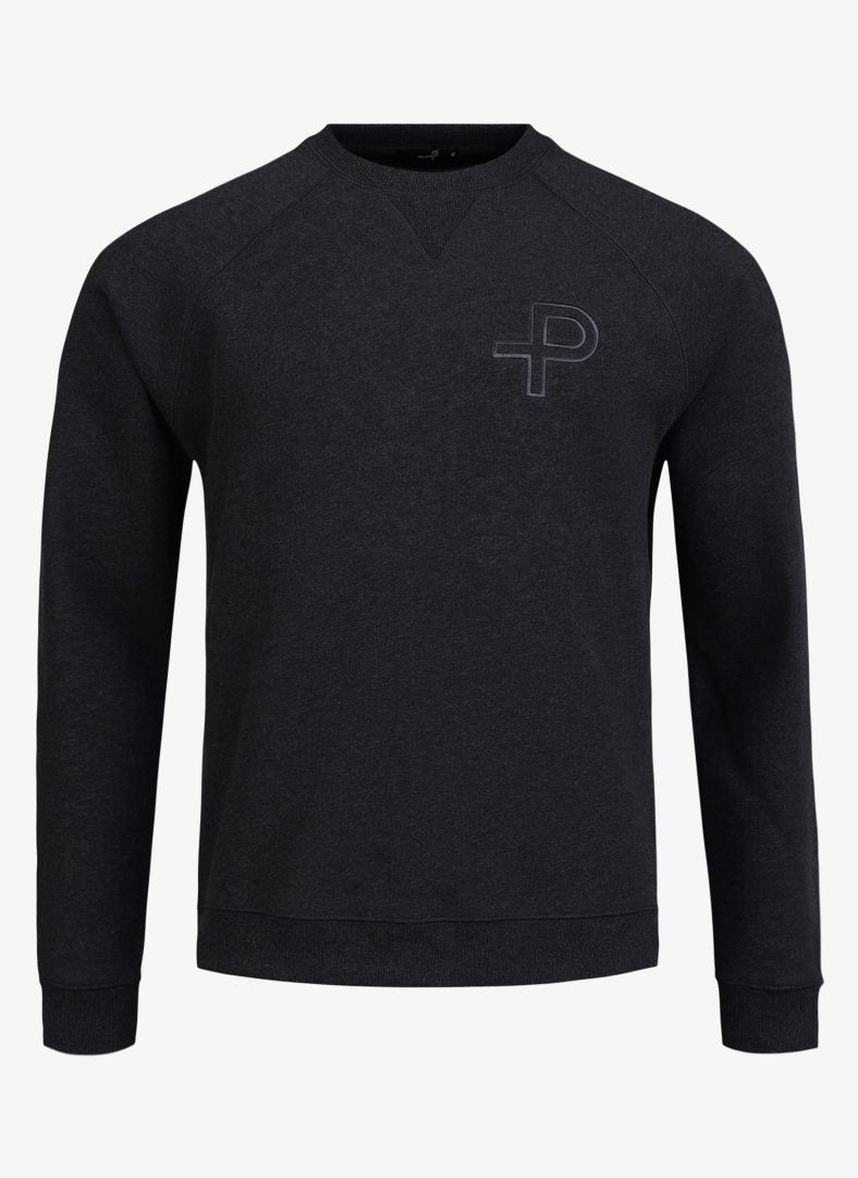 P-sweatshirt, Charcoal Melange P-Sweatshirt är tillverkad i en mjuk bommullsblandning med borstad insida för en mjukare känsla