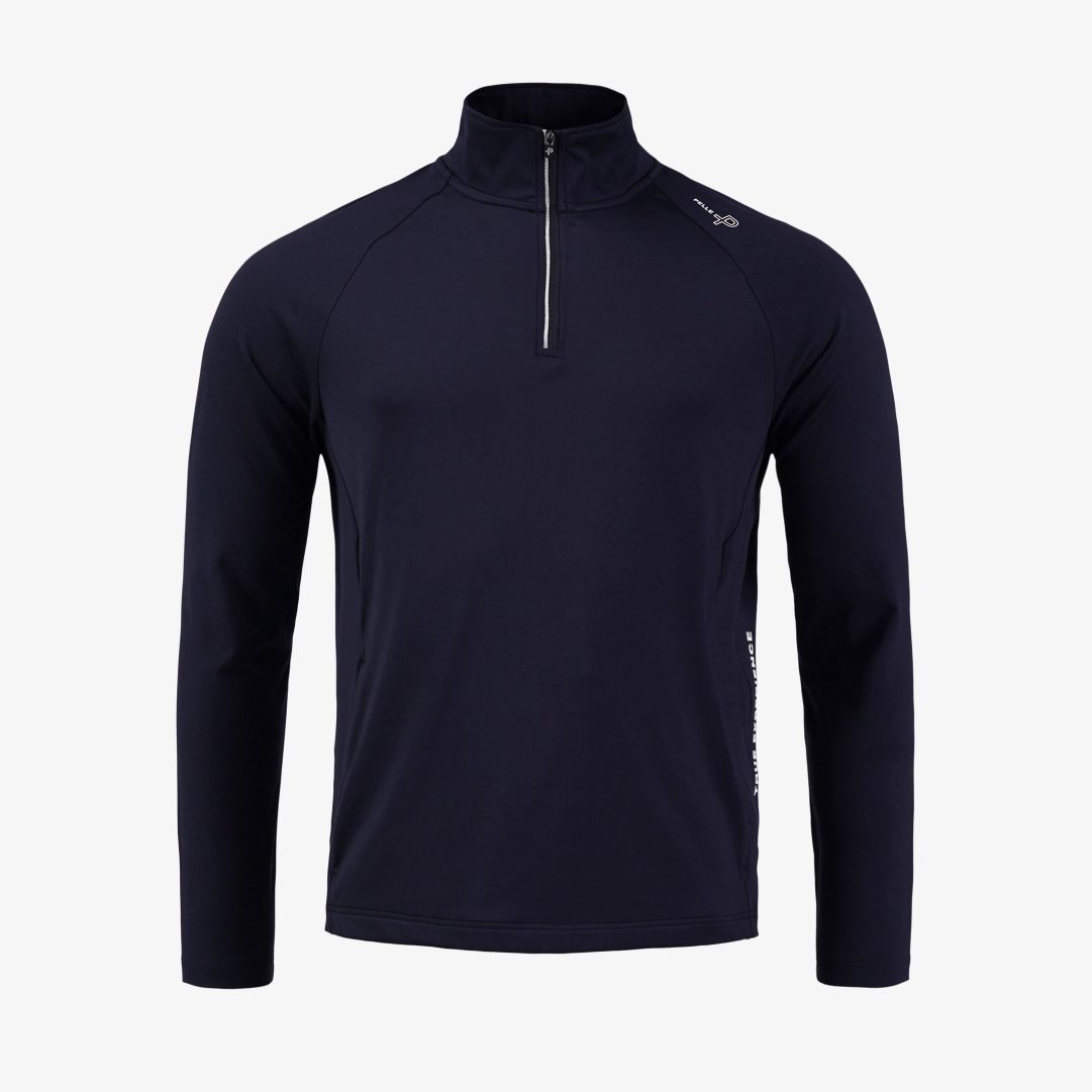 Propulsion Halfzip, Dk Navy Blue Tröja med half zip tillverkad i ett stretchigt och funktionellt material som ger en sval och bekväm känsla