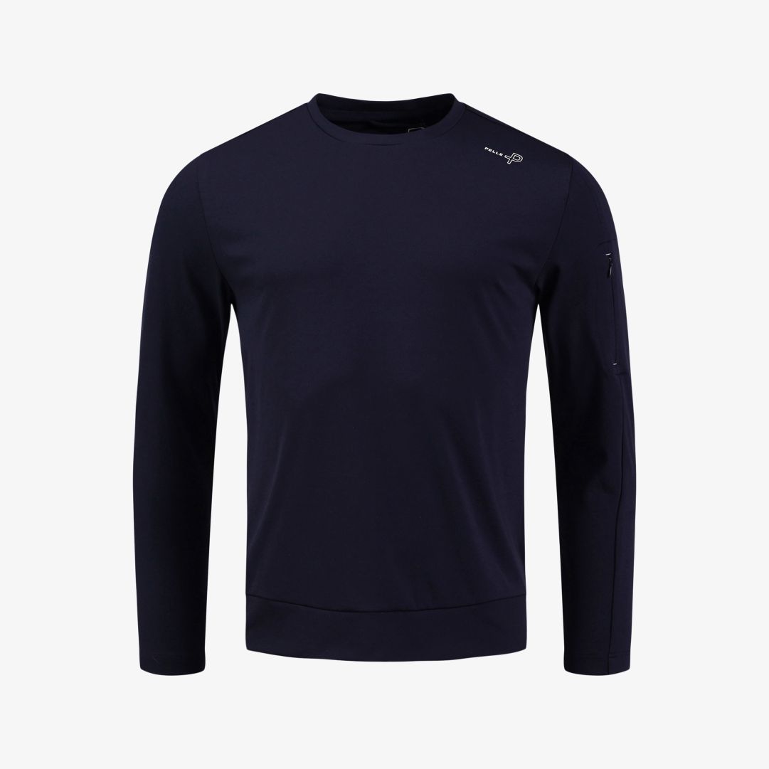 Propulsion Sweater, Dk Navy Blue Sweatshirt tillverkad i ett stretchigt och funktionellt material som ger en sval och bekväm känsla med fuktransporter