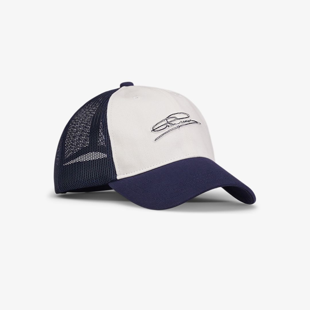 Signature Net Cap, Dk Navy Blue Keps i 100% bomull med praktisk nätventilation baktill Signature Net Cap, Dk Navy Blue Keps i 100% bomull med praktisk nätventilation baktill