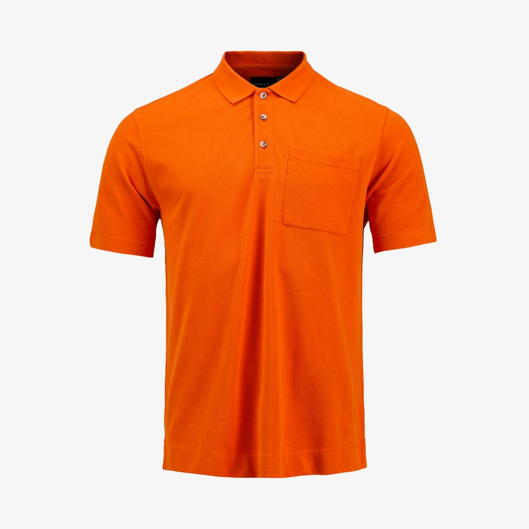 Signature polo, Carrot En klassisk kortärmad pikétröja med ribbstickad krage för en fräsch retro-look i sommar