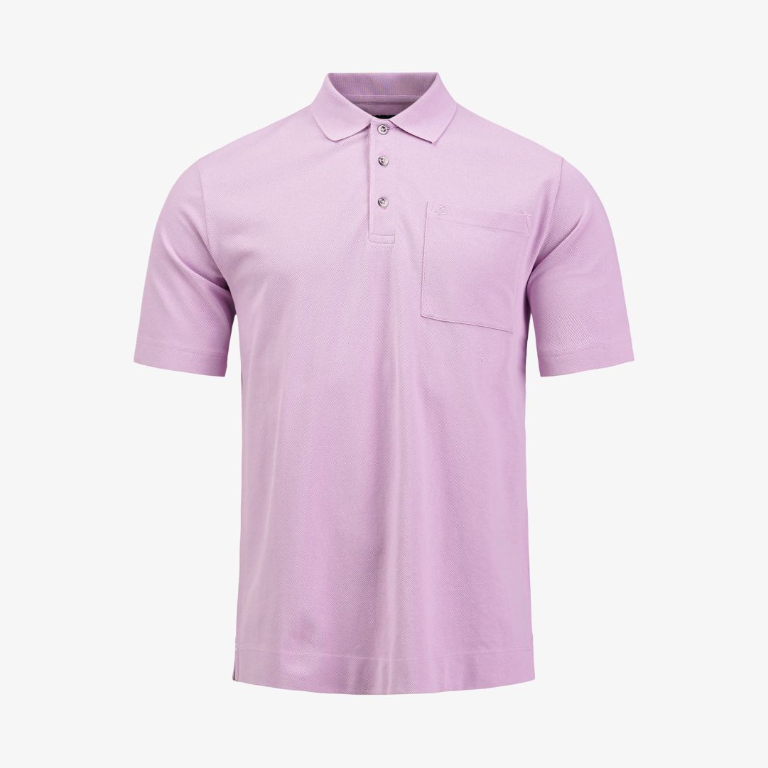 Signature polo, Amethyst En klassisk kortärmad pikétröja med ribbstickad krage för en fräsch retro-look i sommar