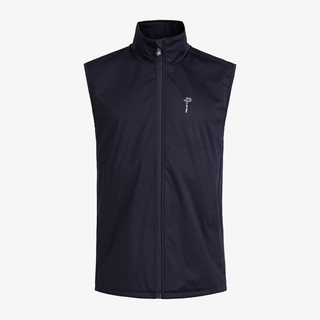 Softshell Vest, Dk Navy Blue Väst i vattenresistent och andningsbar Softshell med stretchmembran och meshfoder