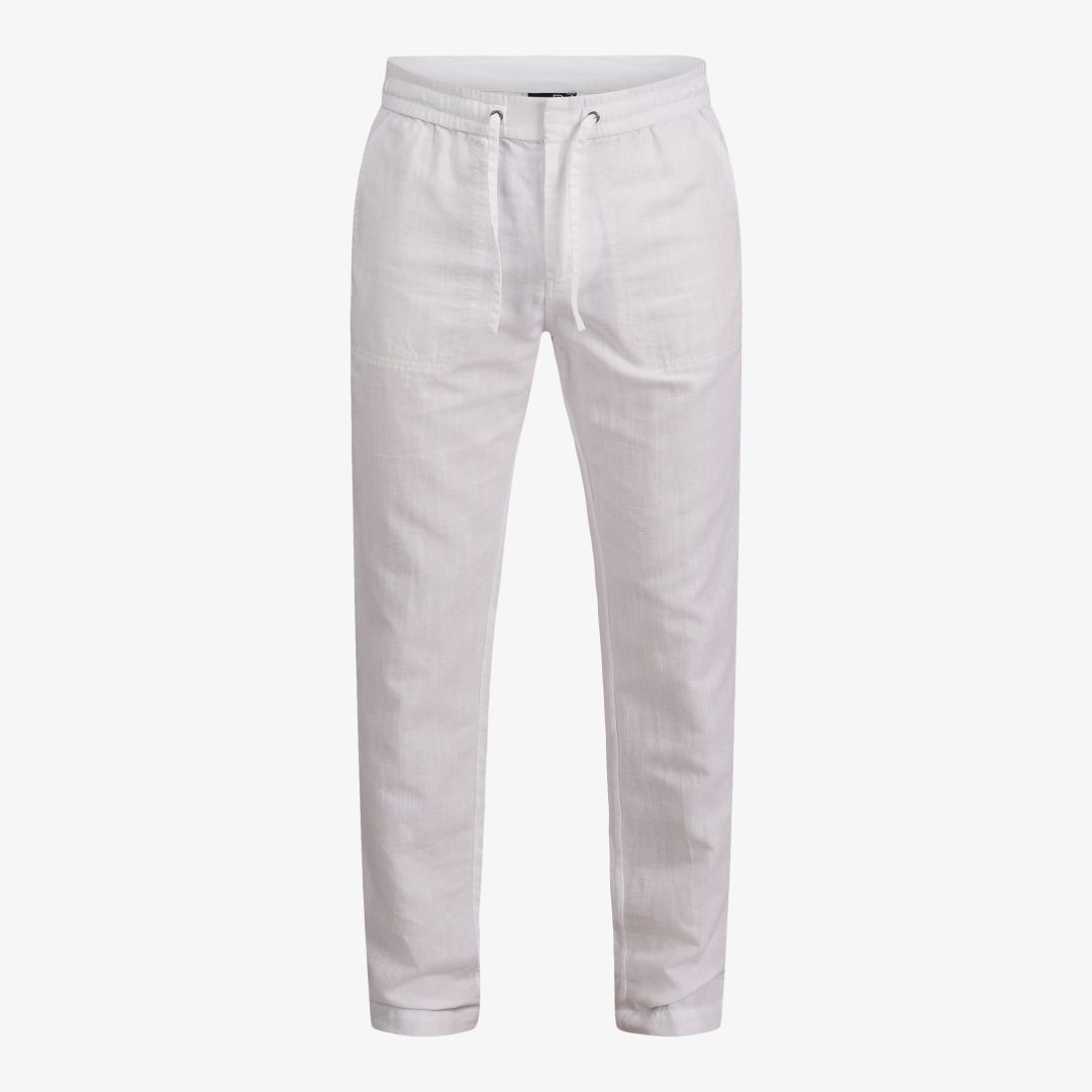 Staple pants, White Avslappnade linnebyxor gjorda i bomulls och linnemix - perfekt att ha på sommarfesten och att packa ner i semesterväskan