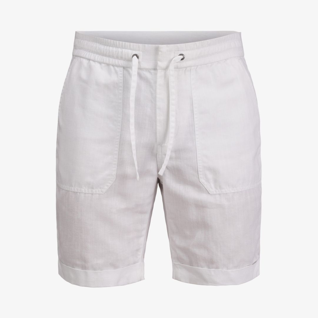 Staple Shorts, White Avslappnade shorts gjorda i bomulls och linnemix - perfekt för lata semesterdagar i solen