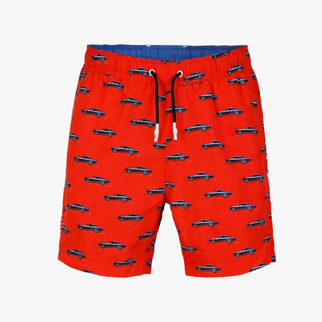 Swim Shorts, Print 1 Red Badshorts tillverkade i ett snabbtorkande material med lätt borstad yta Swim Shorts, Print 1 Red Badshorts tillverkade i ett snabbtorkande material med lätt borstad yta