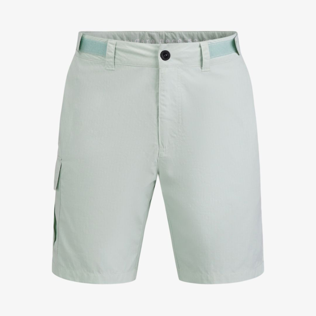 Vela Shorts, Spray Green Shorts i tålig och snabbtorkande Ripstop med dragkedja, justerbar midja, två framfickor med meshfoder, en ficka på benet med