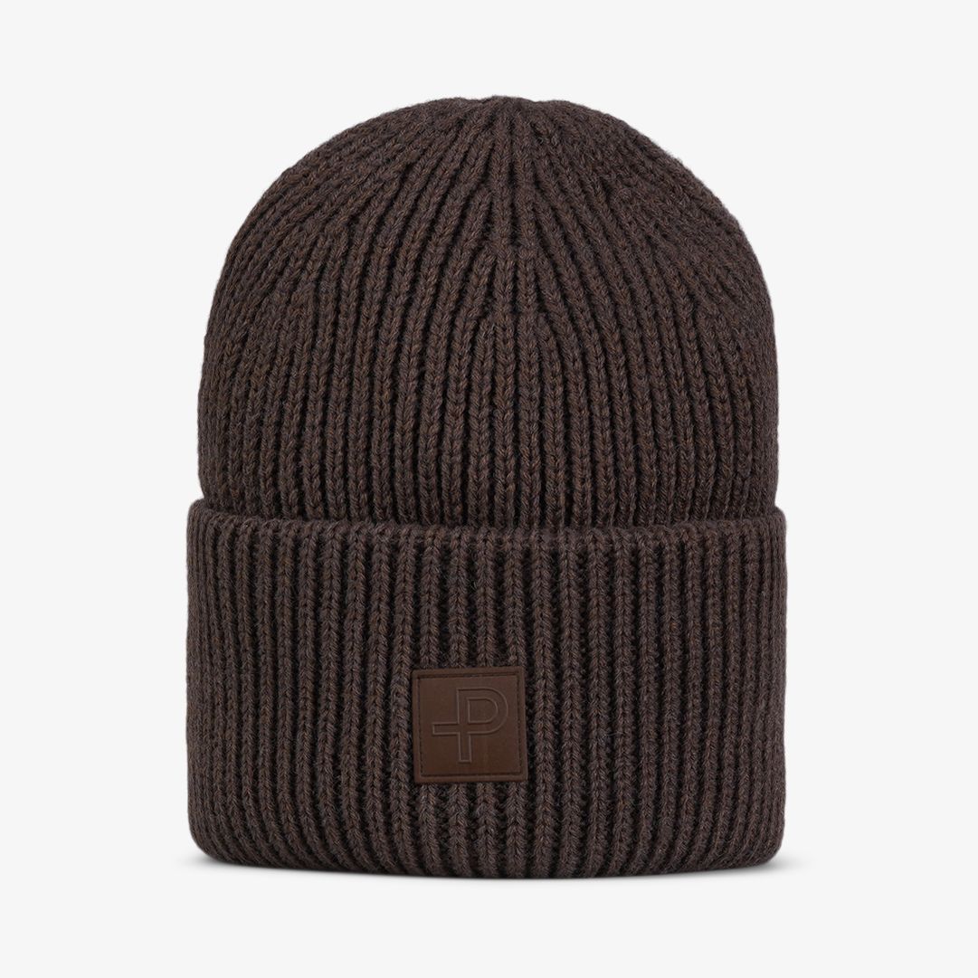 Vex Knitted Hat, Latte Melange